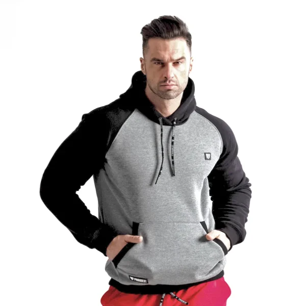 BLUZA KANGURKA BLACK & DARK GRAY PRO-Proudest Online