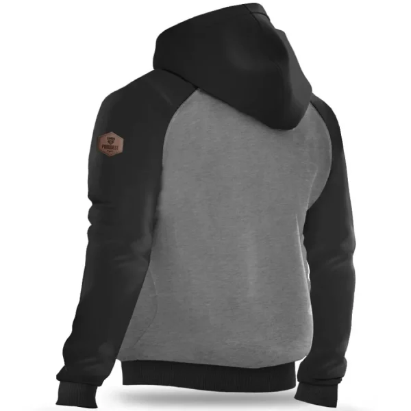 BLUZA KANGURKA WINGS BLACK & DARK GRAY MELANGE-Proudest Online