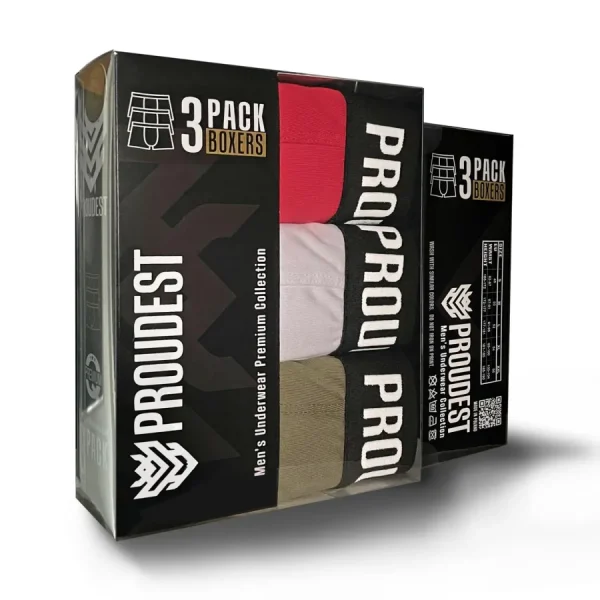 Bokserki męskie PRO 3PACK jasne-Proudest Fashion