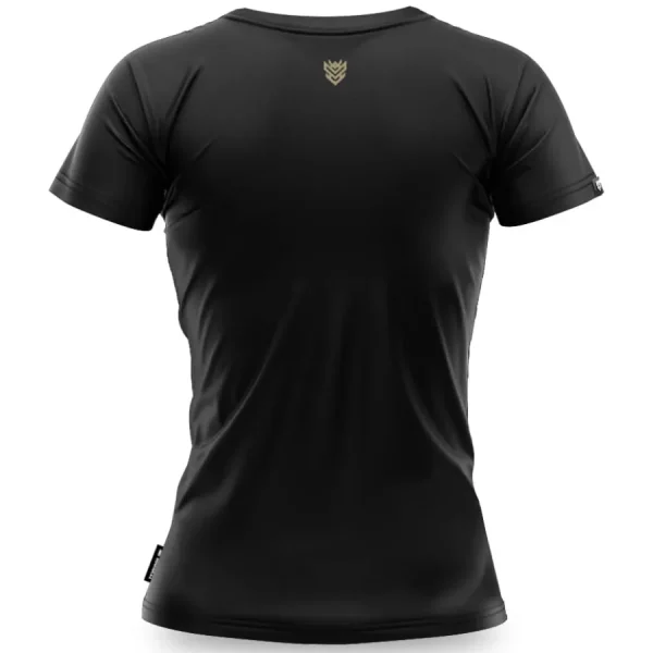 Koszulka bawełniana damska Black Gold Logo-Proudest Fashion