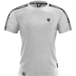 Koszulka bawełniana Gray Melange Tape-Proudest Hot