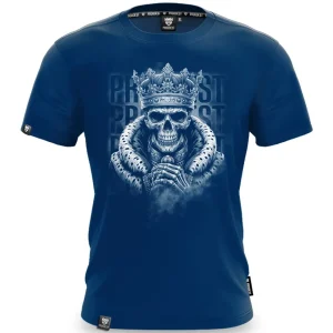 Koszulka bawełniana King Skull Dark Blue-Proudest Outlet