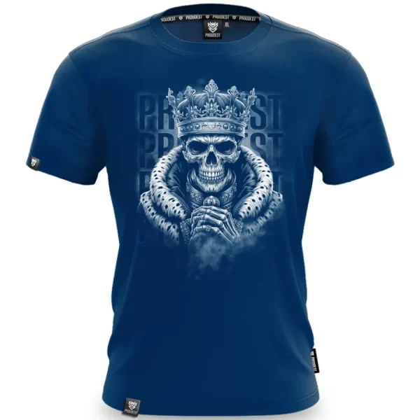 Koszulka bawełniana King Skull Dark Blue-Proudest Outlet