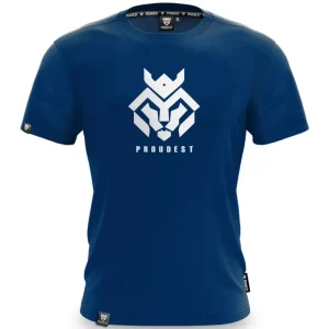 Koszulka bawełniana LION Dark Blue-Proudest Hot