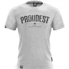 Koszulka bawełniana Old Line Light Gray-Proudest Online