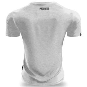 koszulka bawełniana Slim Gray Logo-Proudest Clearance