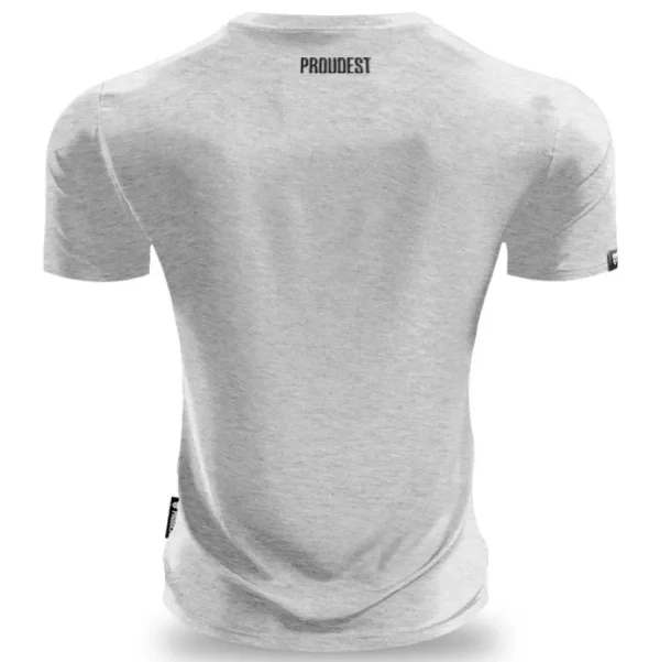 koszulka bawełniana Slim Gray Logo-Proudest Clearance