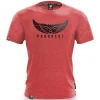 Koszulka bawełniana Wings Red Melange-Proudest Sale