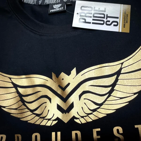 Koszulka bawełniana Wings Black-Proudest Discount