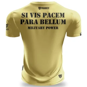 Koszulka slim Military Power Yellow-Proudest Outlet