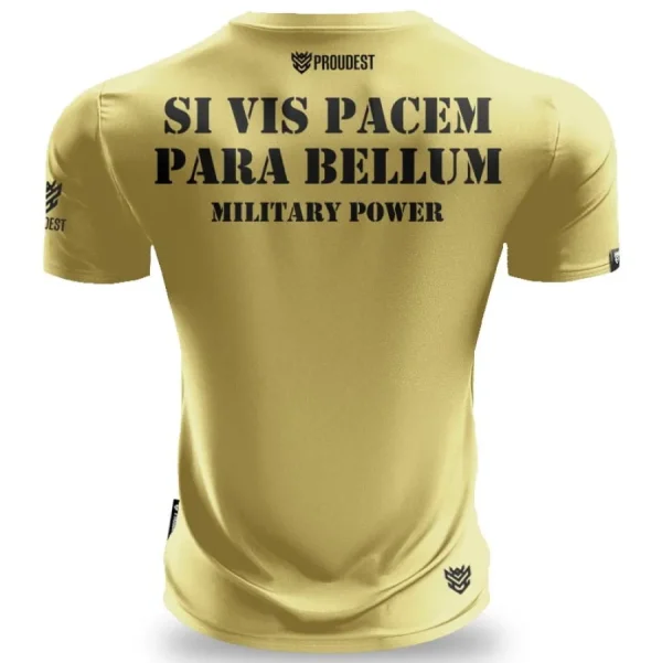 Koszulka slim Military Power Yellow-Proudest Outlet