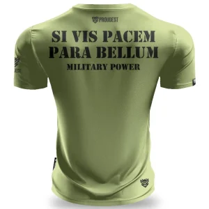 Koszulka slim Military Power Green-Proudest Sale