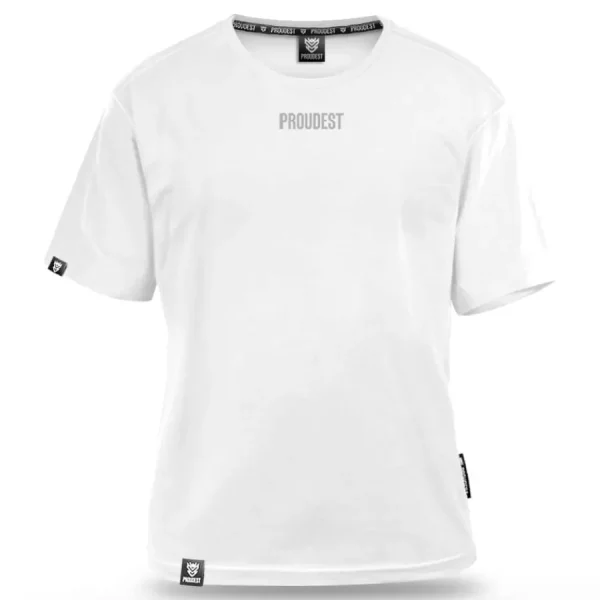 Oversize bawełniany White Mini-Proudest Fashion